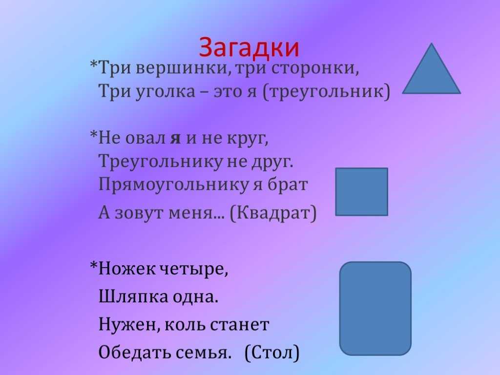 Загадки про геометрические фигуры. задачка на сообразительность: откуда появился лишний пустой квадрат. загадки про геометрические фигуры для детей и дошкольников