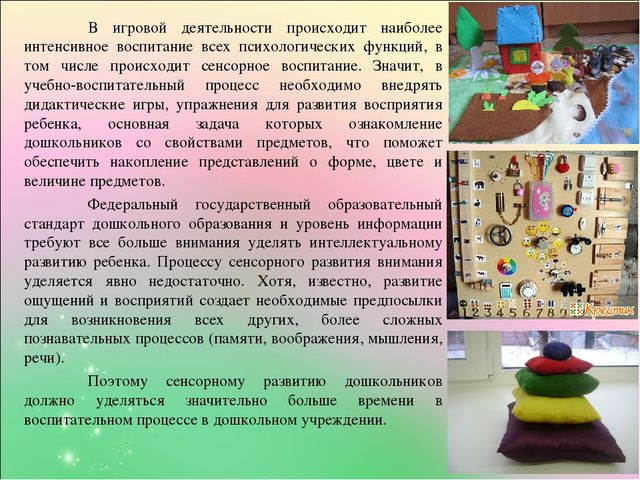 Сенсорное воспитание детей раннего возраста