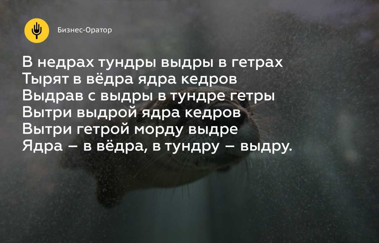 Скороговорки для дикторов