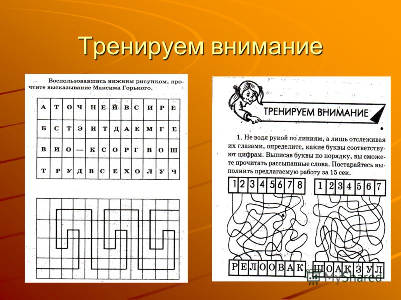 Упражняя дошколят, развиваем их внимание!