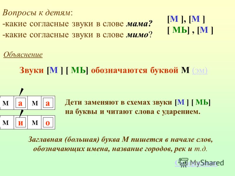Учим букву м | задания с буквой м