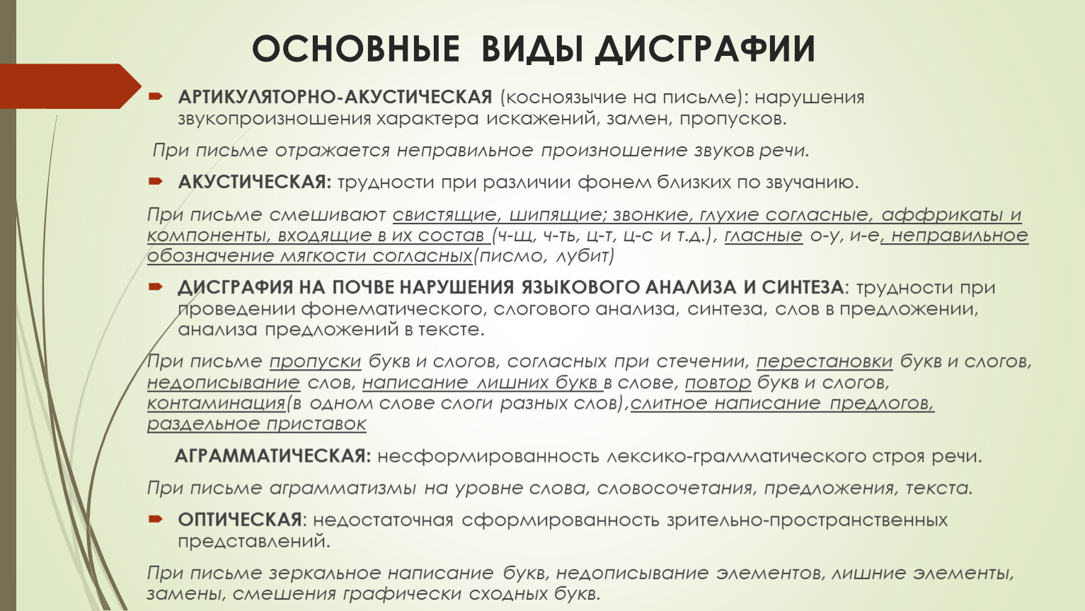 Кинетические ошибки у младших школьников с оптической дисграфией  |   логопедический портал
