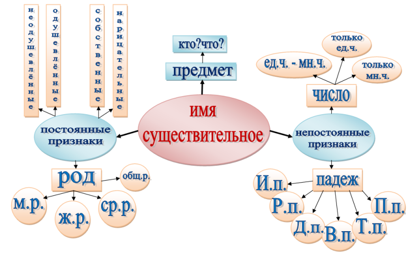 Имя существительное как части речи общая характеристика – наумёнок