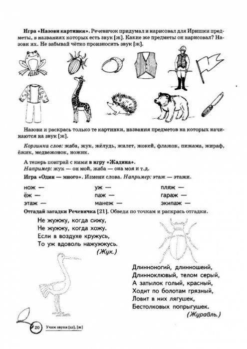 Конспект логопедического занятия дифференциация звуков и букв [з]- [з’] [ж] в слогах, словах и предложениях. 2 класс - школьный логопед