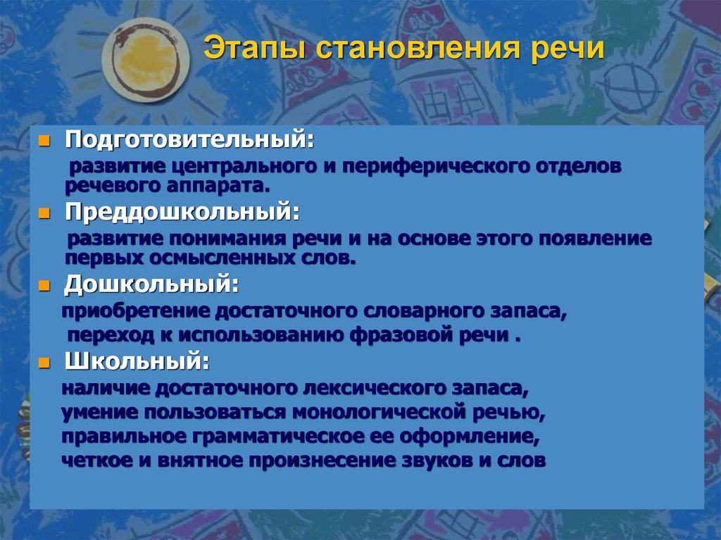 Речевое развитие ребенка (от рождения до 4 лет)