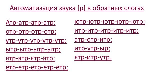 Конспект индивидуального занятия в старшей группе «автоматизация звука [р] в прямых слогах». воспитателям детских садов, школьным учителям и педагогам - маам.ру