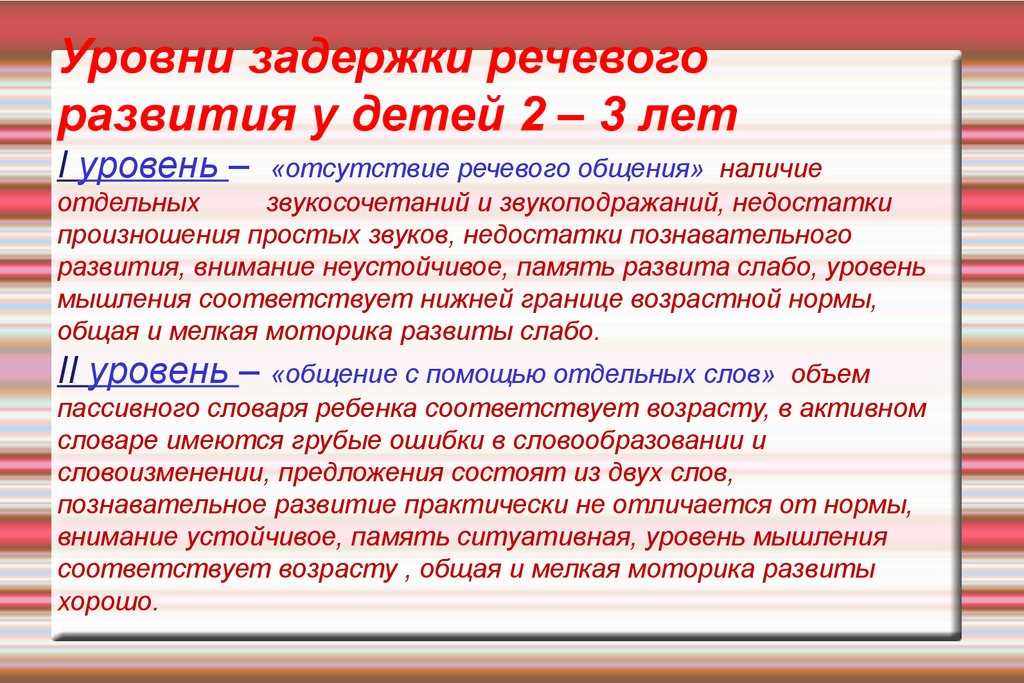 Задержка речевого развития
