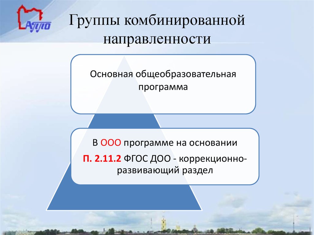 Группа комбинированной направленности в доу что это - ваше право