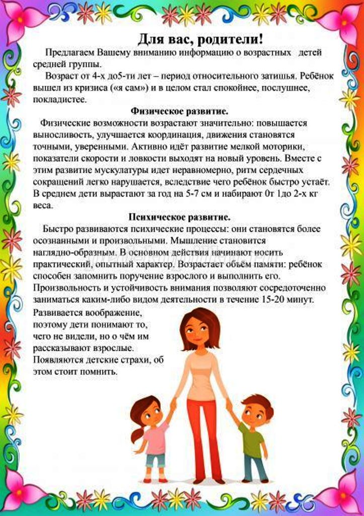 Презентация на тему "возрастные особенности детей средней группы (возраст 4-5 лет)" по педагогике
