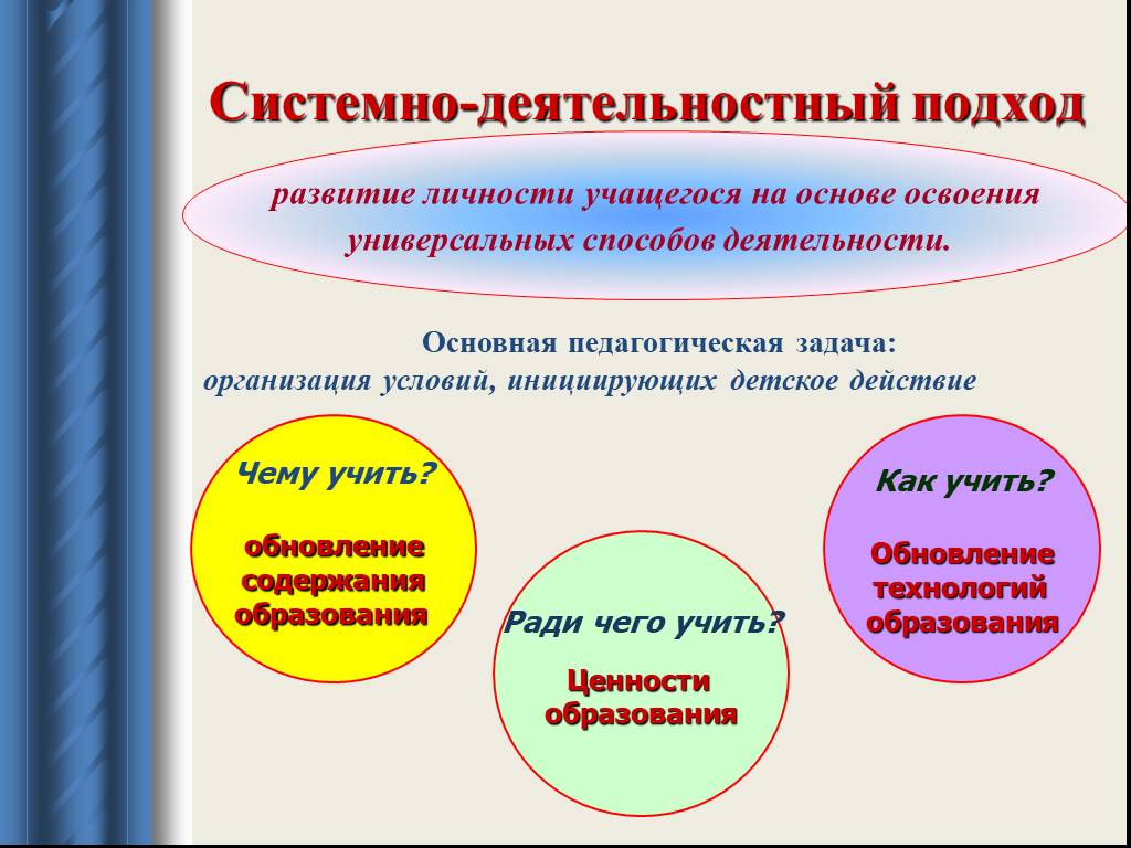 Доклад системно деятельностный подход в образовательной деятельности с дошкольниками»