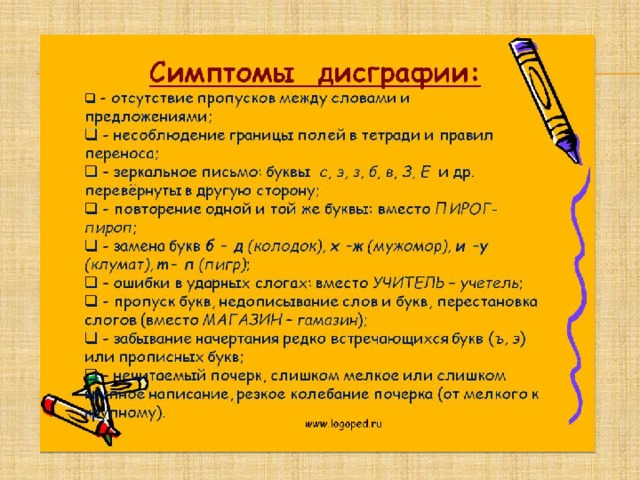 Формы и признаки дисграфии. воспитателям детских садов, школьным учителям и педагогам - маам.ру