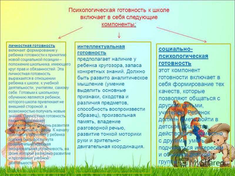 Проблема психологической готовности ребенка к школе