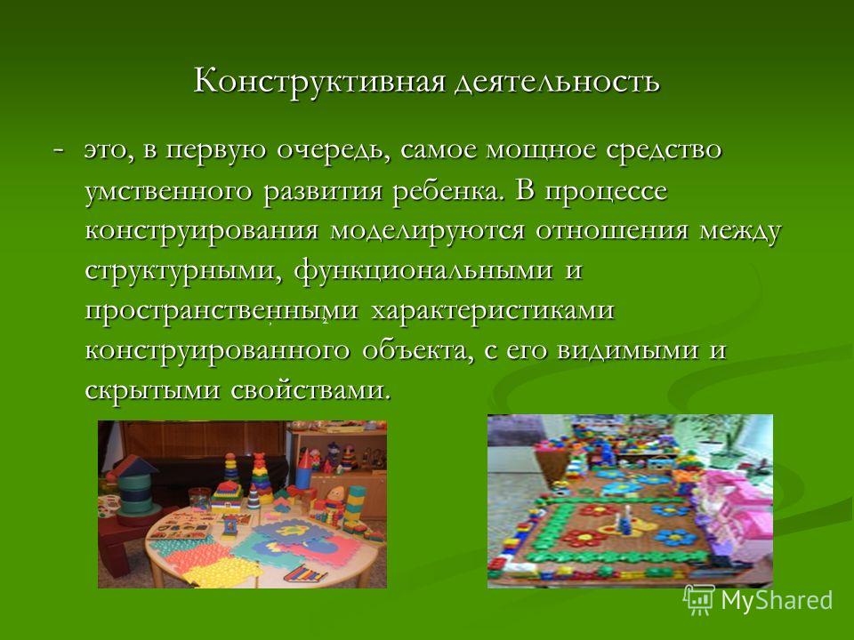 Условия, формы и способы организации конструктивной деятельности дошкольников