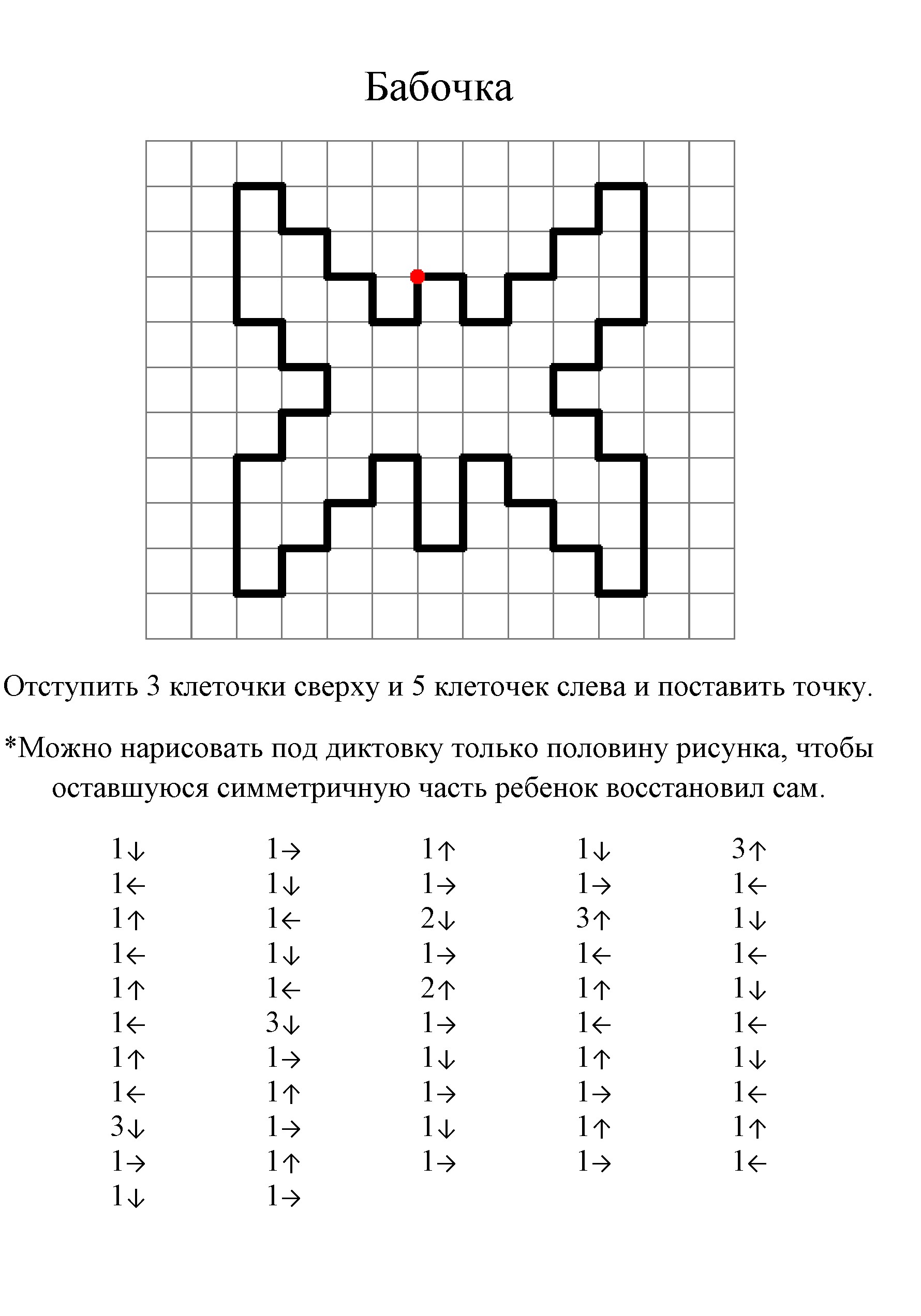 Графические диктанты на занятиях в детском саду: как научить ребенка не бояться школьную тетрадь?